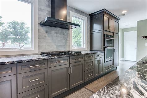 grey kitchen cabinets with black stainless steel appliances|black stainless steel kitchen cabinets.